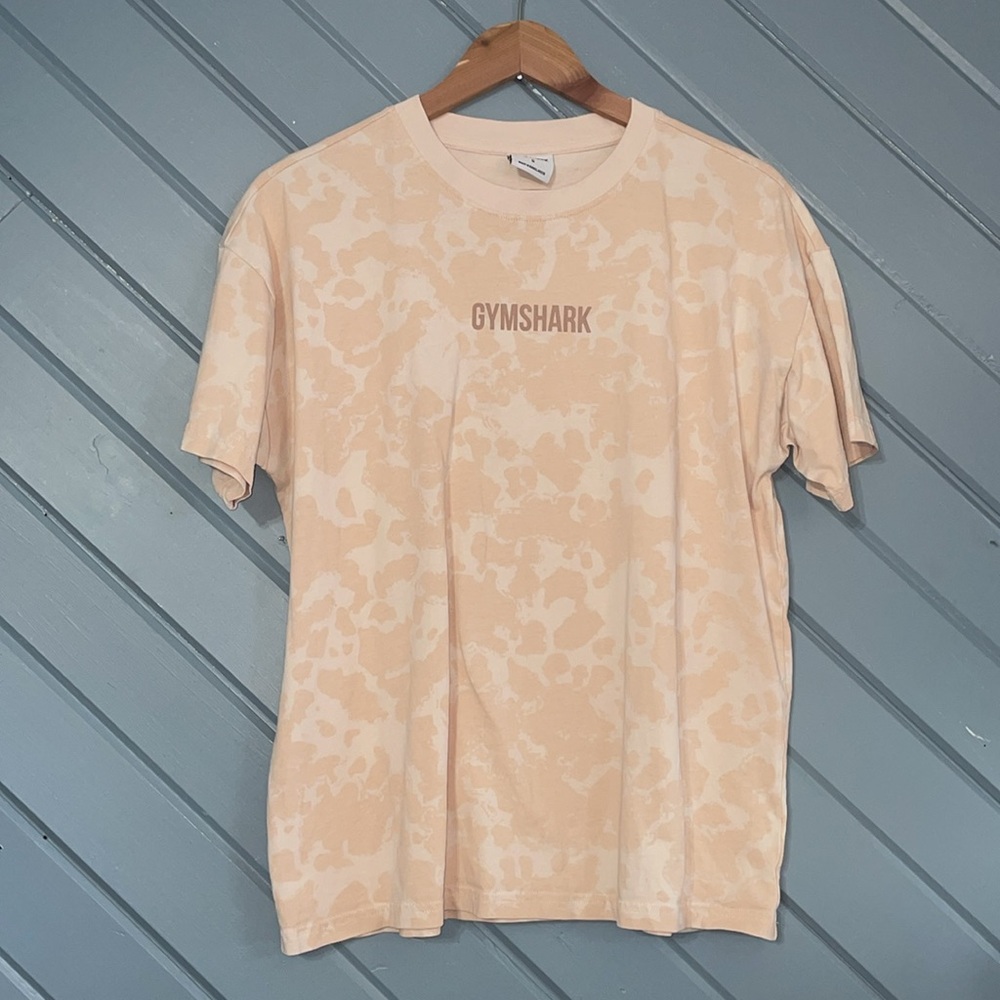 Gymshark Cream Peach Camo T-Shirt Top